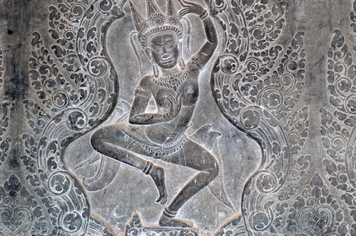 Dancing Aspara West Wall Angkor Wat