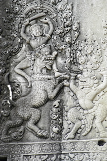 Angkor Wat bas relief in stone