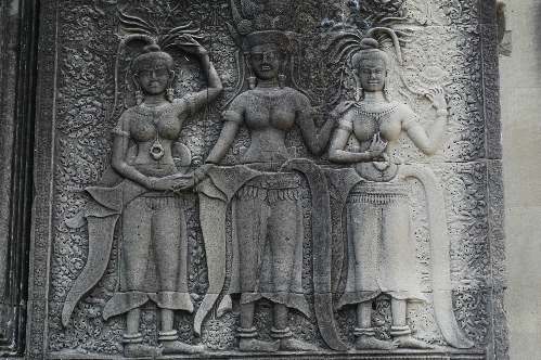 Three Devatas West Wall Angkor Wat